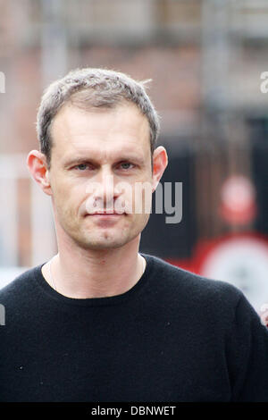 Ben Price Coronation Street cast members leave the ITV Studios early on advice from the Greater Manchester Police, due to the unrest and violence which began this afternoon in the city centre Manchester, England - 09.08.11 Stock Photo
