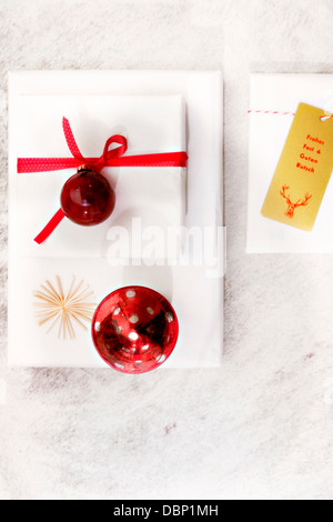 Christmas decoration, gift boxes, Munich, Bavaria, Germany Stock Photo