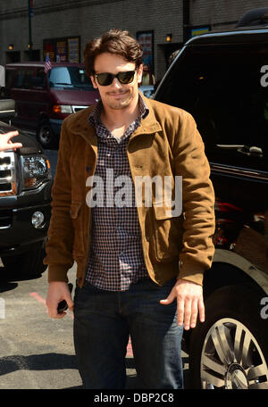 James Franco 'The Late Show with David Letterman' at the Ed Sullivan Theater - Arrivals New York City, USA - 01.08.11 Stock Photo