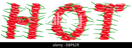 Red Hot Chili Peppers Lettering HOT Stock Photo