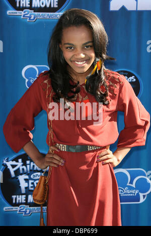 China Anne McClain Hollywood Premiere of the Disney Channel Original Movie, 'Phineas and Ferb: Across the 2nd Dimension' held at the El Capital Theatre Hollywood, California - 03.08.11 Stock Photo