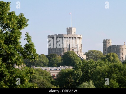 Round Tower at Windsor Castle, Windsor, England 2011 Stock Photo