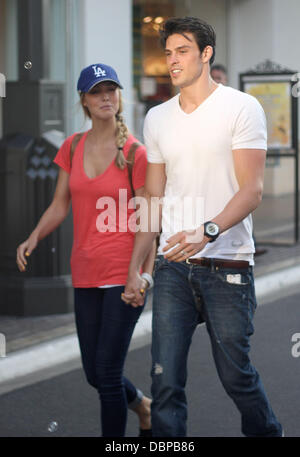 Adam Gregory  shops with his girlfriend at The Grove in Hollywood  Los Angeles, California - 12.08.11 Stock Photo