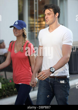 Adam Gregory  shops with his girlfriend at The Grove in Hollywood  Los Angeles, California - 12.08.11 Stock Photo