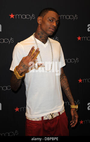 Soulja Boy performs during the Kick-off of the Macy's 'mstyle lab' concert tour at Macy's in Ft Lauderdale, Florida Ft Lauderdale, Florida - 13.08.11 Stock Photo