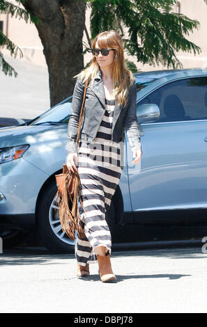 Olivia Wilde arrives for lunch at Little Dom's Cafe in Los Feliz. The