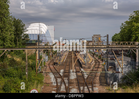 02/08/2013 Southend Central train station and South Essex College, Southend-on-Sea Stock Photo