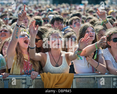 Glastonbury Festival 2013 - Fans of Noah and the Whale on the Other Stage Stock Photo