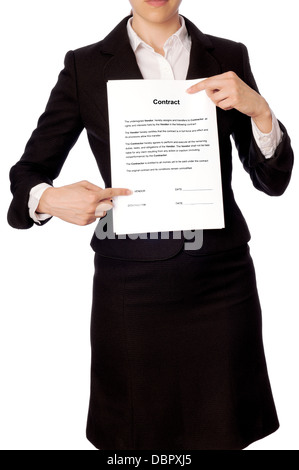 Features of the contract Stock Photo