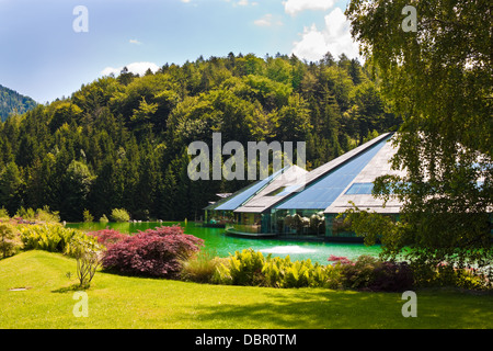 FUSCHL AM SEE, AUSTRIA -JULY 2:Red Bull GmbH Headquarters.The austrian company sells the world famous energy drink, July 2, 2013 Stock Photo