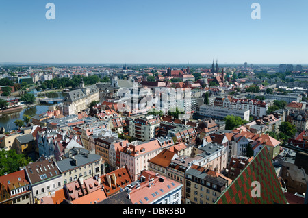 Wrocław - City of Wrocław. Lower Silesia. Panoramic view. Stock Photo