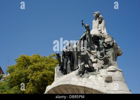 Bartomeu Robert statue in Barcelona, Spain Stock Photo