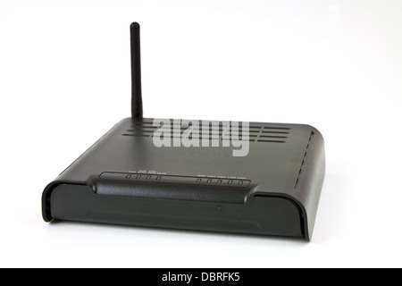 Desktop Home ADSL modem on a white background Stock Photo