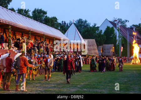 Medieval games during the Landshut Wedding historical pageant, Landshut, Lower Bavaria, Bavaria, Germany, Europe Stock Photo