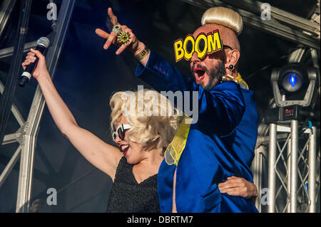 Brighton, UK, 3rd August 2013. Paloma Faith performs at Brighton Pride in Preston Park, Brighton photo Credit: Julia Claxton/Alamy Live News Stock Photo