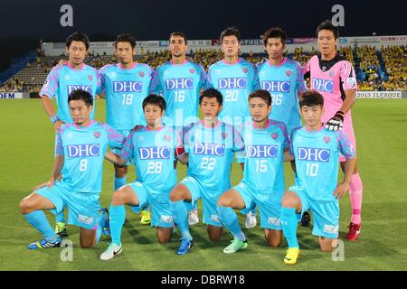 Sagan Tosu team group line-up, AUGUST 3, 2013 - Football / Soccer : 2013 J.LEAGUE Division 1 match between Kashiwa Reysol 2-1 Sagan Tosu at Hitachi Kashiwa Stadium, Chiba, Japan. Credit:  AFLO SPORT/Alamy Live News Stock Photo