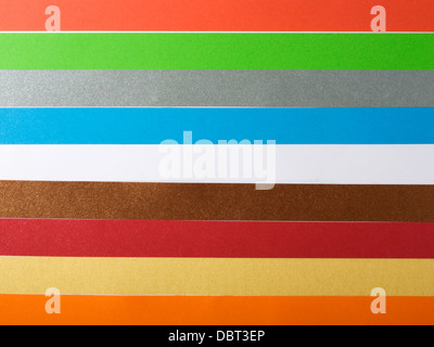 Abstract colorful background with horizontal colored paper strips Stock Photo