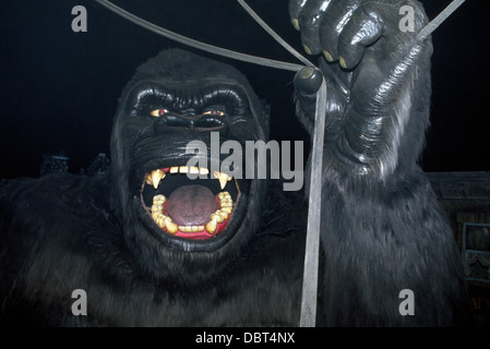 King Kong has long been a star attraction on the back-lot tram tour at Universal Studios Hollywood theme park in California, USA Stock Photo