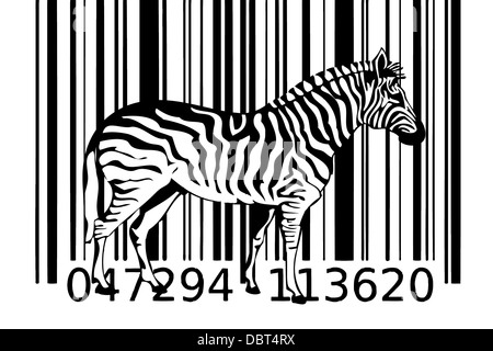 A zebra bar code illustration Stock Photo - Alamy