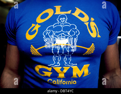 Vintage GOLD'S GYM California Blue Gym T Shirt, Large -  Canada