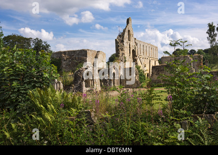 The ruins of Jervaulx Abbey, North Yorkshire Stock Photo