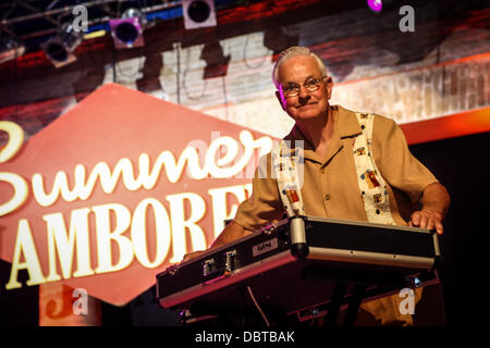 Senigallia, Italy. 3rd August, 2013. the Summer Jamboree  [International Festival 60's revival Rock & Roll], DJ At's performing, at Foro Annonario in Senigallia, Italy on Aug 03, 2013. Credit:  Valerio Agolino/Alamy Live News Stock Photo