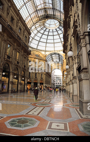 The Galleria Vittorio Emanuele is an iconic shopping arcade in Milan Italy Stock Photo