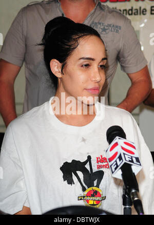 Nadya Suleman aka Octomom appears at the pre fight press conference for