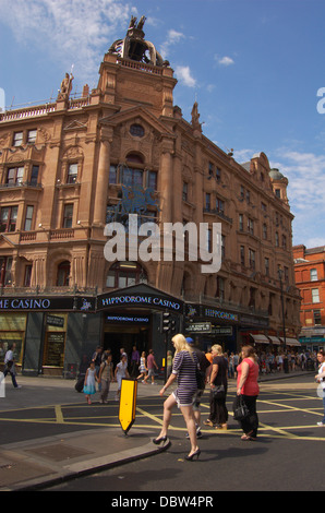 Street corner near Leicester Square in London, England Stock Photo