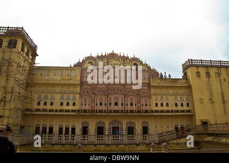 The Hawa Mahal Palace built for the Maharaja Sawai Pratap Singh by Lal Chand Ustad in 1799 in Jaipur India Stock Photo