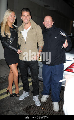 David Bentley and girlfriend Kimberley Mills  leaving Whisky Mist nightclub London, England - 28.08.11 Credit Mandatory: WENN.com Stock Photo