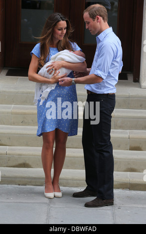 Duke Duchess of Cambridge Prince George of Cambridge Prince William Kate Middleton Stock Photo