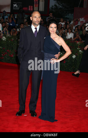 Mark Strong and his wife Liza Marshall The 68th Venice Film Festival - Day 6 - Tinker, Tailor, Soldier, Spy - Premiere - Red carpet  Venice, Italy - 05.09.11 Stock Photo