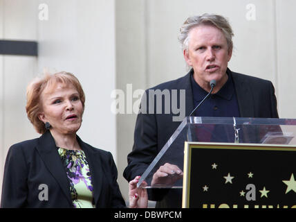 Maria Elena Holly and Gary Busey Buddy Holly Star Unveiling On The Hollywood Walk Of Fame Held In Front of Capital Records     Hollywood, California - 07.09.11 Stock Photo