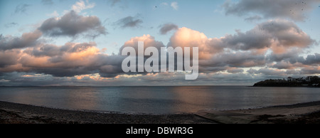 Ardwell Bay Panorama, Rhinns of Galloway, Scotland. Stock Photo