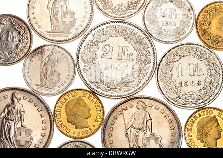 Swiss francs - coins Stock Photo