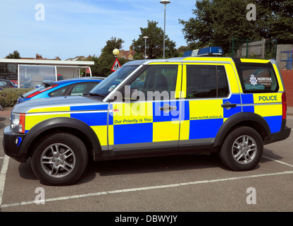 Norfolk Constabulary Land Rover, Police vehicle, England UK vehicles Stock Photo