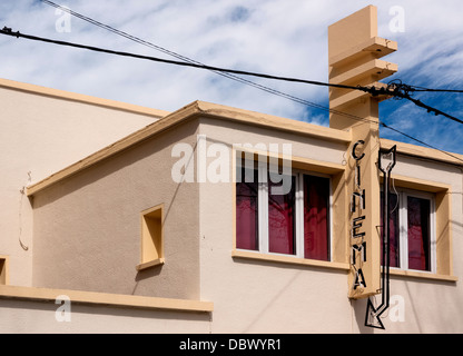 old cinema facade in Ceret Stock Photo