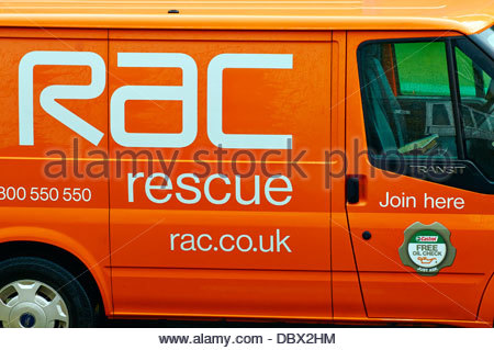 RAC rescue recovery van vehicle traveling at speed with motion blur Stock Photo: 30200170 - Alamy