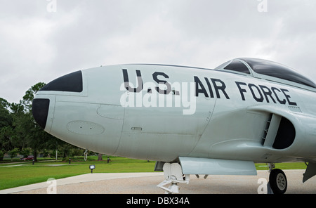 Vintage U.S. Air Force airplanes at Moody Air Force Base in Valdosta Georgia. Stock Photo