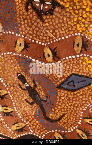 Traditional Australian aboriginal primitive art wood carving of ...