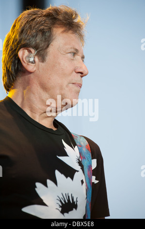 LINCOLN, CA - AUGUST 3: Robert Lamm of the rock band Chicago performs on stage at Thunder Valley Casino Resort on August 3 in Li Stock Photo