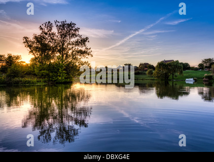 Sunset on a lake