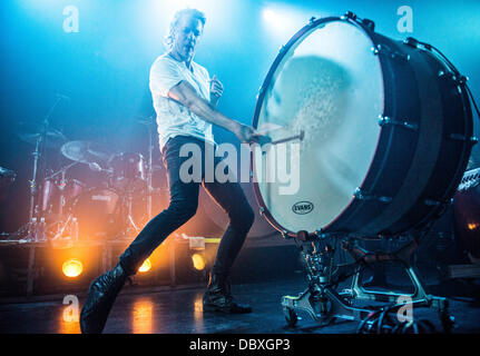 Dan Reynolds of Imagine Dragons performing live at Metro in Chicago, IL July 31, 2013 Stock Photo