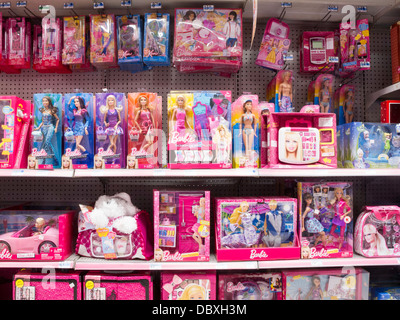 Barbie Doll Display in Kmart, NYC Stock Photo