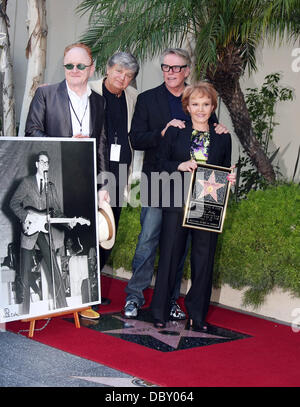 Peter Asher, Phil Everly, Gary Busey, Maria Elena Holly Buddy Holly Star Unveiling On The Hollywood Walk Of Fame Held In Front of Capital Records Hollywood, California - 07.09.11 Stock Photo
