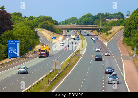 M6 Motorway Roadsign Carlisle Cumbria UK Scotland Stock Photo - Alamy