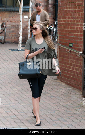 Holly Valance and Artem Chigvintsev  leaving rehearsals for Strictly Come Dancing 2011 London, England - 13.09.11 Stock Photo