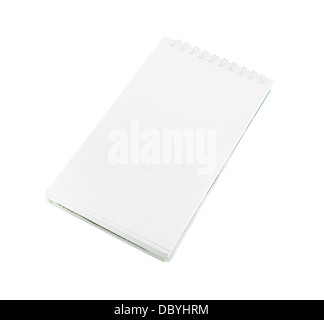 paper notebook vertical on white background (with clipping path) Stock Photo