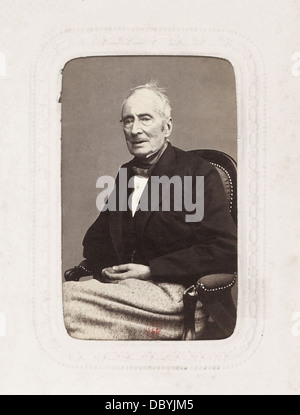 Alphonse de Lamartine (1790-1869), photograph, ca. 1865. Stock Photo